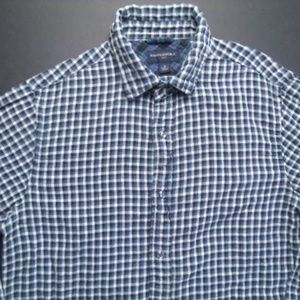 Banana Republic Medium Blue Shirt Plaid Checks